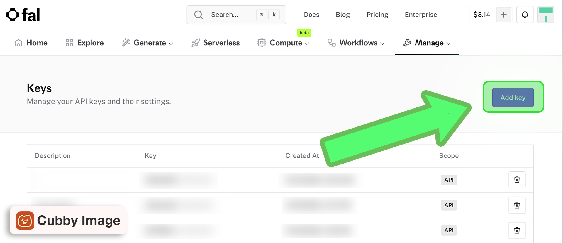 Create API token