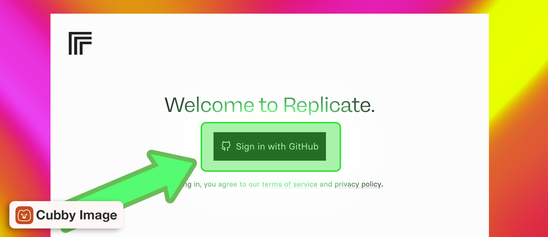 Sign in to Replicate