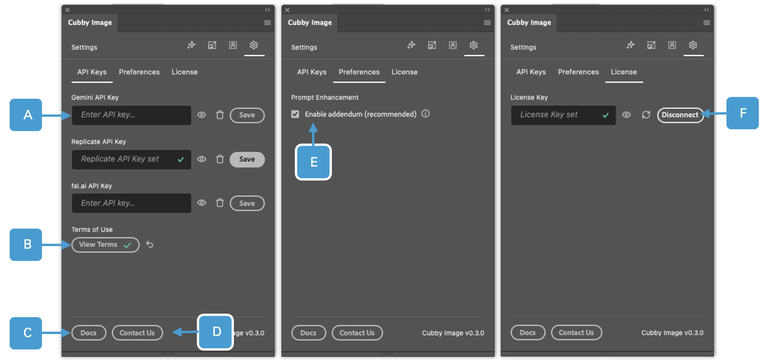 Settings Panel UI