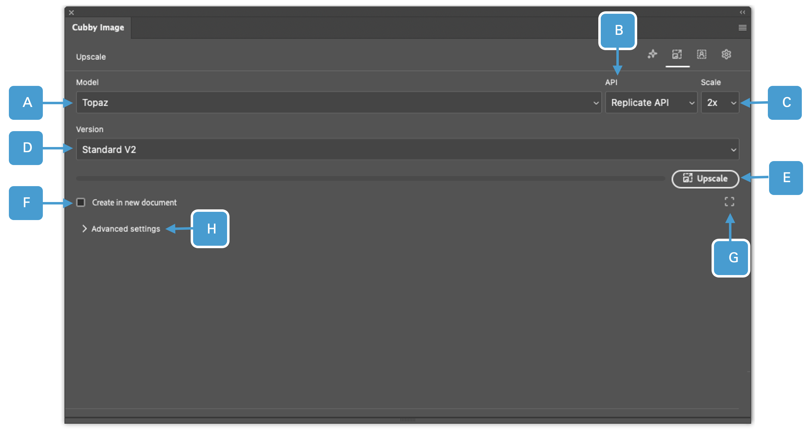 Upscale Panel UI